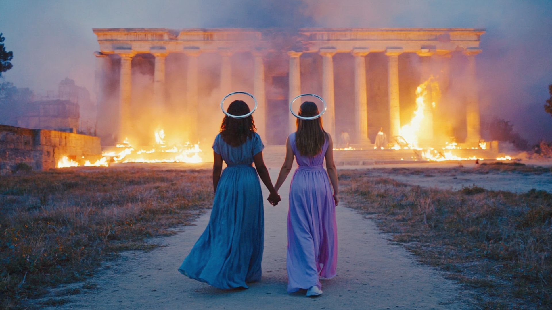 Temple Burned